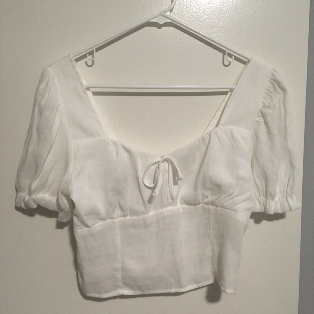Elegant White Crop Top